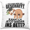 Trendation Abi 2025 Geschenk Abschluss Abitur Kissen mit Füllung 40x40 Faultier Abifeier Geschenkidee (Rosa)