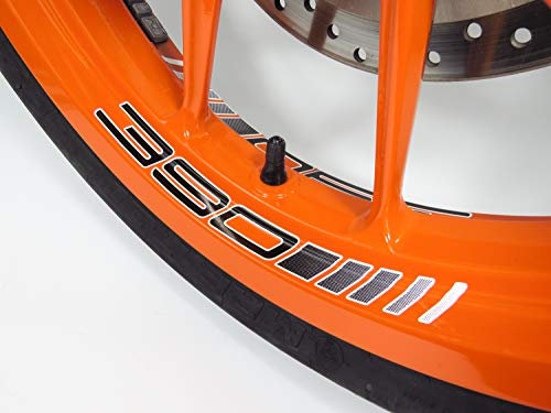 BIKE-label Felgenbett Aufkleber weiß schwarz kompatibel für KTM 390 Duke X790084