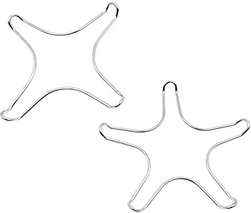 Hsthe Sea 2 Stück Gasherd-Milchtopfhalter, rutschfester Herdhalter Universal-Gasherd-Rack für Espresso-Kaffeemaschine, Gasherd, Ofen, Küche (4 Krallen + 5 Krallen)