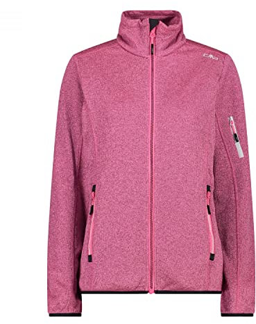 CMP - Veste Knit-Tech femme, Briquet Fluo Rose, L