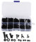 270 Teile/schachtel M2 M2,5 M3 M4 M5 Nylon Schraube Mutter Unterlegscheiben Sortiment Kit Hardware Befestigungen Flachkopfschrauben Muttern Unterlegscheiben (Schwarzes 270-teiliges Nylon-Schraubenset)