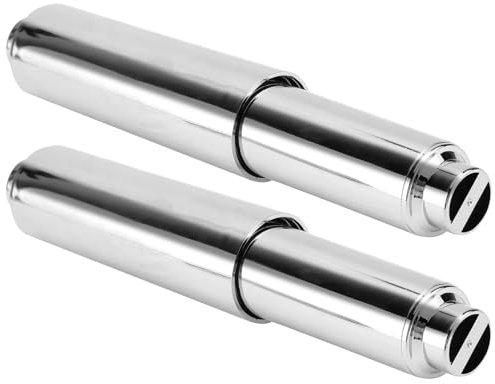 Alipis Chrome Toilet Roll Holder, Toilet Paper Holders Insert Replace Spring Rod, Toilet Roll Holders Roller for Replacing Bathroom Toilet Toilet Tissue Holder, 2PCS