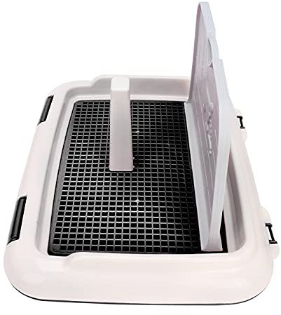 KIMISS Hundetoilette Indoor, Katzentöpfchen Zaun Welpentoilette Hundeklo Hundetoilette Valptoalett Indoor Puppy Training Hundetöpfchen Tablett Geplantes Urinieren TablettBlau (Schwarz)