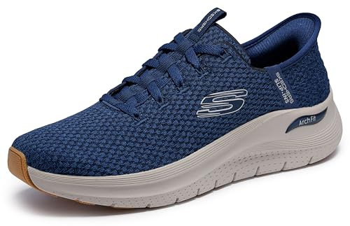 Skechers Arch Fit 2.0 Look Ahead, Zapatillas Hombre, Navy Knit, 47.5 EU