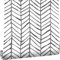 Arthome Modernes Schwarz und Weiß Abziehen und Aufkleben Selbstklebende Klebefolie Fischgrätenmuster Abziehbare Geometrische Tapete Badezimmer 44cmx10m Backsplash Selbstklebendes