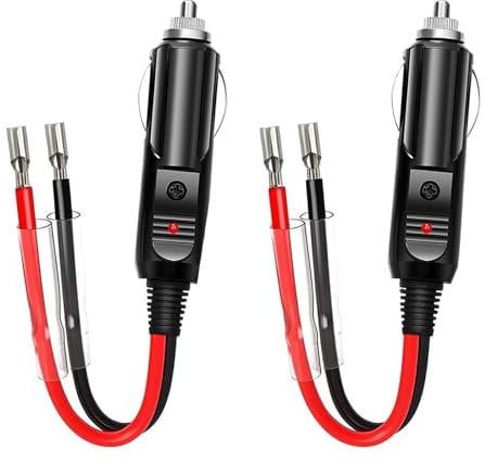 12V Car Plug - 2 PCS Cigarette Lighter Male Plug Cigar Female Socket Plug with Lead and Wiring, Cigar Plug Charger Cable for Motorcycle, Car, Tractor
