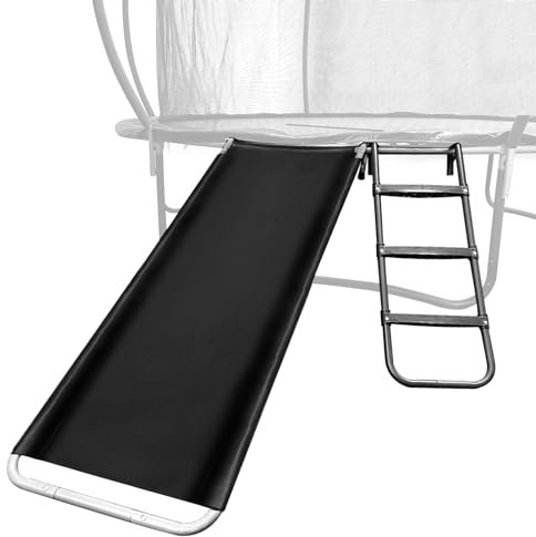 GemonExe Trampoline Ladder and Slide Kit,Trampoline Slide Attachment,Universal Trampoline Accessories,Weather Resistant Galvanized Steel Slide Ladder Let Kids Have Better and Safer Gaming Experience
