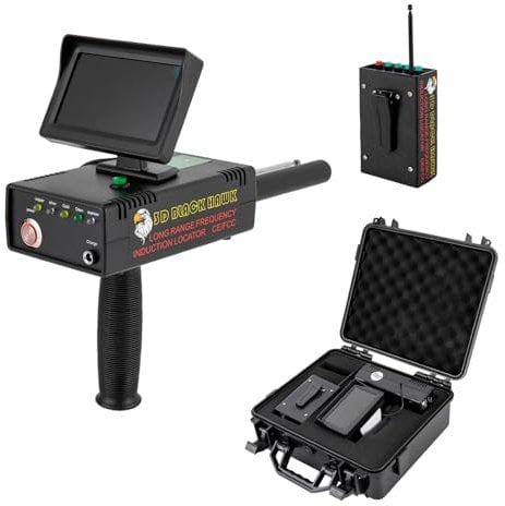 Hohe Präzision Metalldetektor Profi Metal Detector mit LCD Display 1200m Langstrecken 30m Tiefe Unterirdischer Goldsucher Treasure Scanner für Gold, Silber, Kupfer und Diamanten