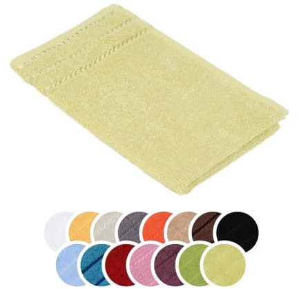 liebling Gästetuch, 100% Baumwolle, Serie Potsdam, 30 x 50 cm, 60 Grad waschbar, trocknergeeignet, Farbe: Limone