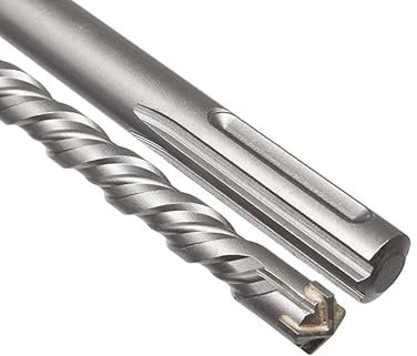 SDS Max Cross Head Hammer Drill Bits - 4 Point X Cross Head Cutter Tungsten Carbide Tip Double Twisted - for Drilling Masonry, Concrete, Brick, Stone, Granite, Tiles (24x400mm)