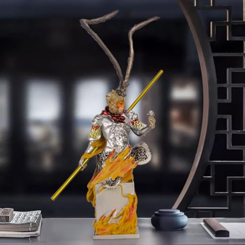 Black Myth Goku-Figur, Dekoration, Kunst-Relief, Auto-Dekoration, Statue, Modell, Dekoration, Sammlerpuppe (C 13 x 7 x 20 cm)