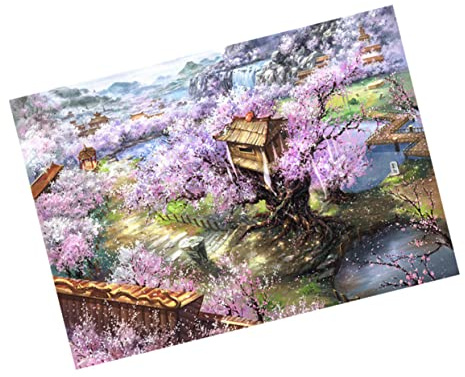 Abaodam Wooden Jigsaw Puzzle Relaxing Creative Toy for Adults Boys and Girls Decorative Home Puzzle Game