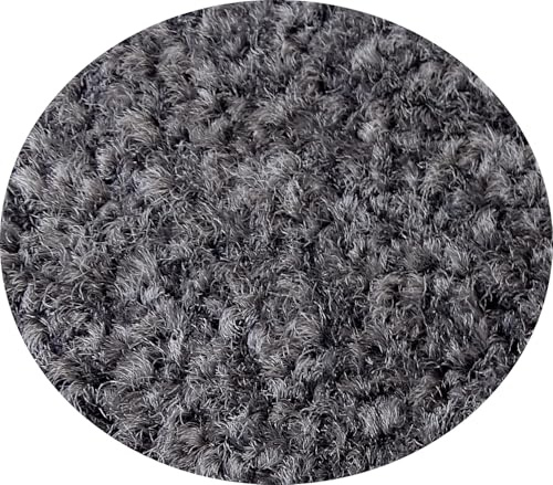 MERTEX runde Schmutzfangmatte mit Kettelkante in schwarz Ø 80 cm in Kiel grau