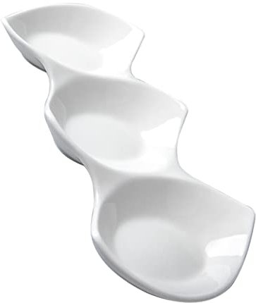 Garneck Ciotola Ceramica Tri-scomparto Per Salse Piatto Antipasto Multiuso Per Condimenti Adatta Per Ristoranti E Casa Design Elegante E Resistente
