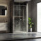 1400mm Gun Metal Shower Sliding Door Shower Enclosure Easy Clean Glass