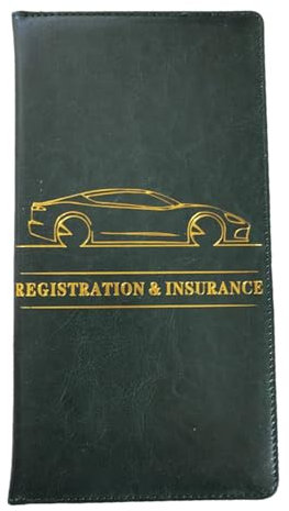 Porte-documents de voiture, pochette de rangement pour permis de conduire, cartes, documents, Vert, Refer to description, Unisexe