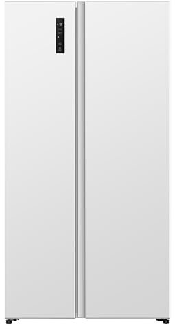 Hisense RS3P538NEWE - Frigorífico Americano Side By Side, Class E, 534 L, Alto 178.6 cm x Ancho 91 cm, Color Blanco, Kitchen Fit, Ventilación Inferior, Apertura de Puerta 90 grados, Multi Air Flow