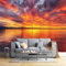 JEDTAKCT Wallpaper Papier Peint Panoramique Coucher De Soleil Mer 350X256Cm Poster Geant Mural 3D Paysage De Rêve Tapisserie Peinture Murale Papier Peint 3D Fresque Salon Chambre