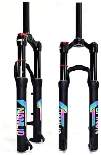 JNTFNE Mountain Bikes Suspension Air Fork, 20 inch 24 inch MTB Bicycles Front Forks,1-1/8'' Straight Tube, 120mm Travel, QR 9mm, Ultralight Mountain Bike Front Fork for XC/AM Bike