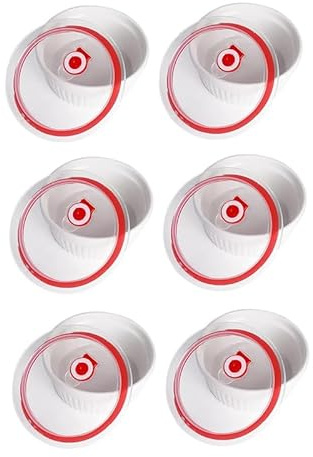 Ramekins With Lids 8 Oz Set Of 6, White Porcelain Creme Brulee Souffle Ramekins With Covers, Ceramic Custard Cups