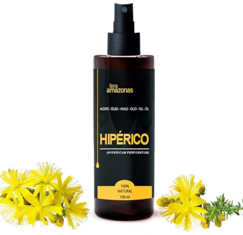 Olio di Iperico 100 ml - 100% naturale, macerato in olio vegetale - Per massaggi, cura della pelle e uso tradizionale - Terra Amazonas