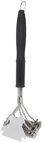 BBQ Grill Maintenance Tool | Robust Steel Wire Scraper with Ergonomic Handle | Grill Implement for Charcoal/Gas/Infrared Grills | Outdoor BBQ Accessories