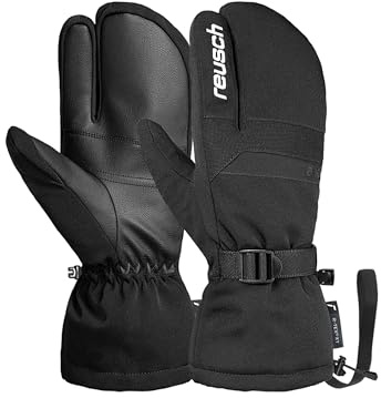Reusch David R-TEX XT Lobster 3-Finger Skihandschuhe – Warme, wasserdichte und Winddichte Winterhandschuhe mit Touchscreen-Funktion für Damen und Herren