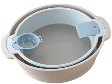 Flaroey Kitchen Flour Sieve Strainer Handheld Semi-Automatic Sugar Sifter Powder Shaker Space-Saving Kitchen Baking Tool S