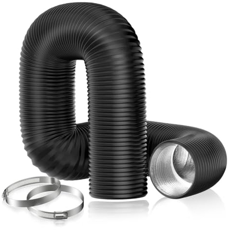 Sunster 80cm PVC Abluftschlauch, 2m max mit Schellen | 80cm, PVC Air Duct, Max 2m, with Clamps, for Diesel Heater