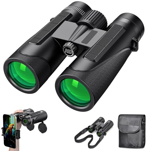 Homavit Fernglas 12x42, Ferngläser für Erwachsene, BAK4 Prism FMC, HD Ferngläser wasserdicht, Fernglas Erwachsene, für Vogelbeobachtung,Jagd,Wandern,Astronomie