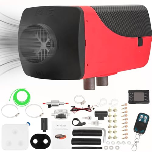 Jacgood 5000W-8000W Diesel Parking Heater Kit, 12V 5KW-8KW Diesel Air Heater With Remote Muffler And LCD Display For RV Trucks, Boats, Buses, Car Trailers, RV Fast Heating