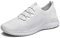konhill Zapatillas Casual Mujer Sin Cordones Caminar Transpirable Tenis Deportivas Cómodas Ligeros Zapatos EU 40 Blanca
