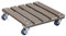 WAGNER Pflanzenroller WPC 29 x 29 x 7,5 cm I Blumenroller für Außenbereich + Innenbereich I Kübelroller FSC® Wood Plastic Composite, Taupe I 2 Feststeller I Tragkraft 80 kg - 20053101