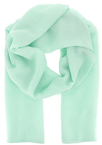Foulard Femme Paillettes 100% Viscose - Grand Long et Rectangulaire 180cm x 90cm - Original Chic Coloré et Pailleté Moderne et Tendance - Etole pour Mariage (Vert d'Eau)