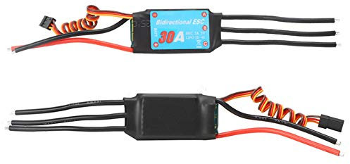 Dilwe Contrôleur de Vitesse électronique ESC sans balais RC Contrôle pour Bateau RC, navires, Accessoires d'hélices sous-Marines(30A)