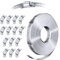 Steelsoft DIY Hose Clamp System Kit, 35 FT Strap + 14 Fasteners, 304 Stainless Steel Worm Gear Hose Clamps Band Clamps Duct Clamp Large Long for Ductwork, Pole Mount, Metal Strapping