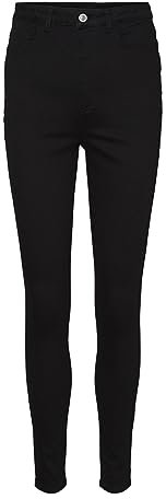 VERO MODA Damen VMSANDRA SHR Skinny Black NOOS Jeans, One Size