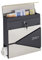 Relaxdays Briefkasten mit Zeitungsfach, Moderne Postbox mit Schloss, HBT: 37x37x11 cm, Edelstahl & Stahl, Silber/schwarz