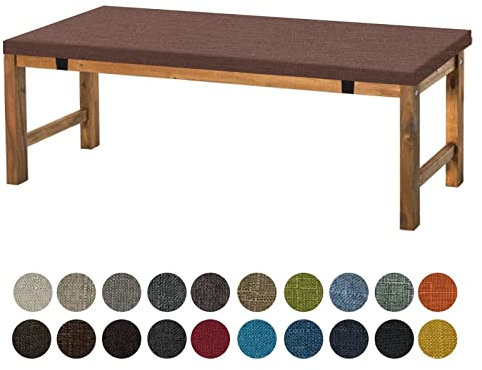 Aselbia Bankauflage Sitzkissen 80X35X5CM,Waschbare Rutschfestes Bankkissen Sitzauflage Bequeme Bankpolster für Bank, Fensterbank, Gartenmöbel, Terrasse, Drinnen,Braun