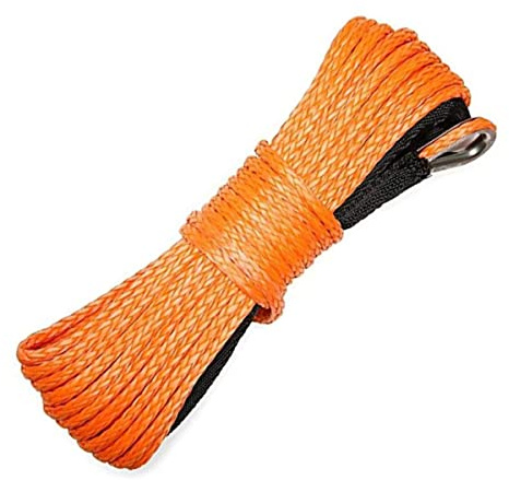 WANLIAN Synthetisches Seilwinde, 1 cm x 15 m, Nylon-Windenseil, 11,3 cm x 15 m, 11,3 kg, synthetische Seilwinde, Seilseil für Geländewagen, ATV, UTV, SUV, Seilwinde, synthetisches Seil (1,9 cm x 15 m)