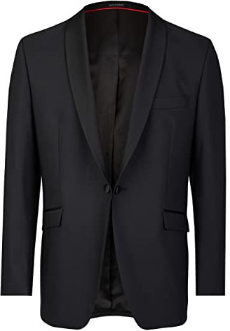 Wilvorst Classics Herren Smokingsakko Modern Fit Schwarz 54