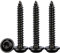 Drenky Viti Autoperforanti Torx M4x25mm,50 Pezzi Viti Legno Acciaio Inox A2 V2A con Rondella Nero Viti a Testa Mezza Tonda Flangiata Elevata Durezza,Filettatura Completa Metrica