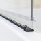 Schwallschutzleiste Alu 2 x 95 cm Schwarz Schwallleiste Alu Dusche Schwallschutz-Profil für Glas Duschen duschwasserstop