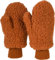styleBREAKER guanti invernali da donna in pelliccia di orsetto, guanti caldi, fodera in pile termico, guanti in maglia 09010044, colore:Terracotta