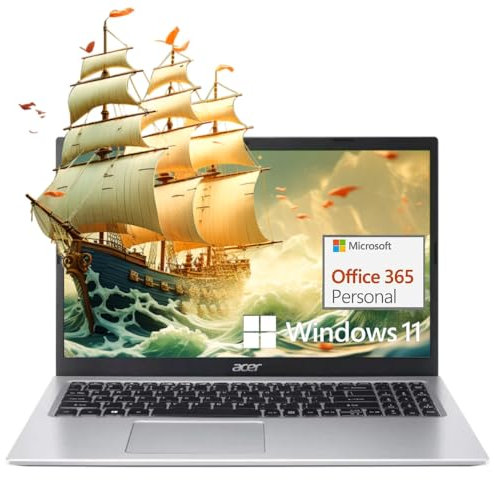 acer Aspire 15.6 FHD (1920 x 1080), Laptop, Intel Celeron N4500 Processor Dual-core, Intel UHD Graphics, 4GB RAM, 64GB eMMC Flash Memory + 128GB SSD, 1 Year of Office365, Win11S, ABYS Mouse Pad