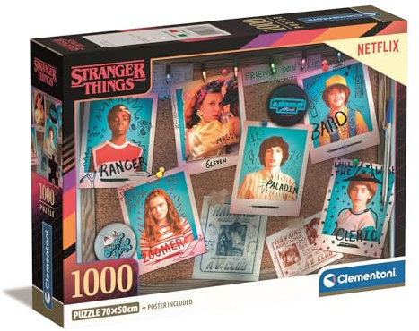 Clementoni Stranger Things Puzzle 1000 Teile Erwachsene - Puzzle Erwachsene in 70 x 50 cm - Puzzle Erwachsene anspruchsvoll von Clementoni 39860