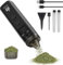 Grinder Eléctrico,Eléctrico Grinder Hierbas,Grinder Especias,Superpotencia 7 Nm Doble Molienda,Molinillo Eléctrico de Hierbas 1,5 g, con Tolva,Tazón,Tubo Cónico,Piezas limpias (Negro) USB