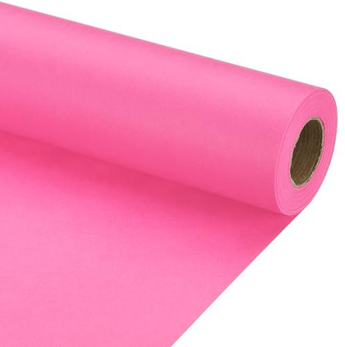 PATIKIL Geschenkpapier, 38cm x 12.7m 70 GSM Geschenkpapier Rolle Geschenkpapier Einfarbig Packpapier Wrapping Paper für Poster Pinnwand Geschenkverpackung, Pink