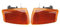 AutolampenlinseNebelscheinwerfer Auto-Ecklicht Blinker für Signalanzeige Seitenmarkierungsleuchte Parkleuchte ohne Birne 630174 630175 für Peugeot 205 1983-1994(1 Set Yellow)