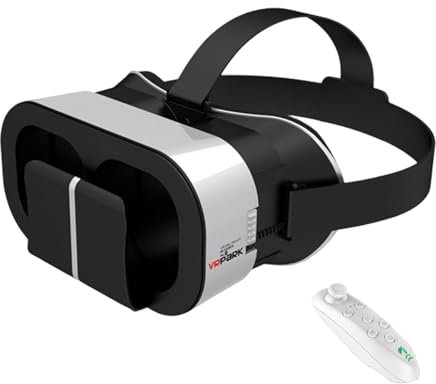 Lunettes de réalité virtuelle - Casque VR Mobile, Lunettes HD 3D | Outil d'affichage vidéo panoramique, équipement d'expérience de Simulation de Voyage, visionneuse de Films à Domicile